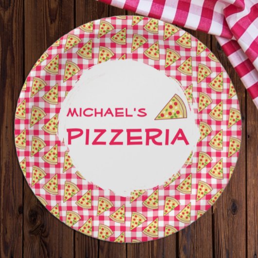 Pizza Party Kids Birthday ペーパープレート