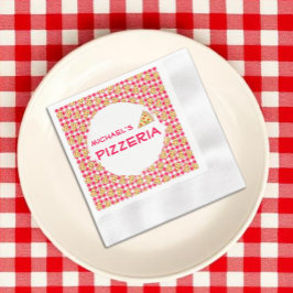 Pizza Party Kids Birthday 縁ありカクテルナプキン
