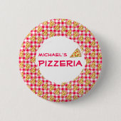 Pizza Party Kids Birthday 缶バッジ (正面)