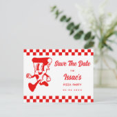 Pizza Party Save The Date 案内ポストカード (スタンド正面)