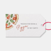 Pizza Party Thank you ギフトタグ (正面(横))