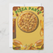 Pizza Party Themed Invitation 招待状 (裏面)