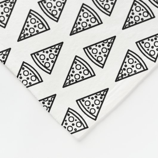 Pizza Pattern Blanket フリースブランケット (角)