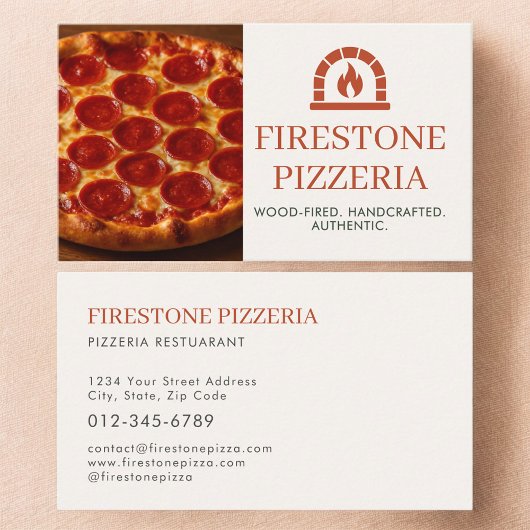 Pizza Pizzeria Restaurant Catering Service Photo 名刺