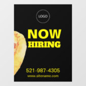 Pizza Place Now Hiriting Logo Url Dark Window Stic ウィンドウサイン (シート)