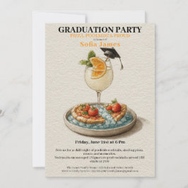 Pizza Pool Cocktail Graduation Celebration  招待状
