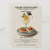Pizza Pool Cocktail Graduation Celebration  招待状 (正面/裏面)