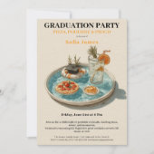 Pizza, Poolside, Pool Party | graduation party 招待状 (正面)