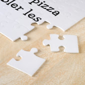 Pizza Puzzle with Funny French (Française) Quote ジグソーパズル (側面)