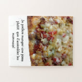 Pizza Puzzle with Funny French (Française) Quote ジグソーパズル (横)