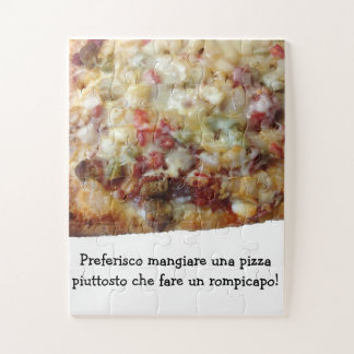 Pizza Puzzle with Funny Italian (Italiano) Quote ジグソーパズル