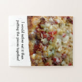 Pizza Puzzle with Funny Quote ジグソーパズル (横)
