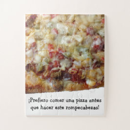 Pizza Puzzle with Spanish (español) Quote.  ジグソーパズル
