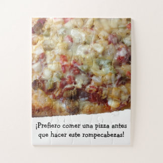 Pizza Puzzle with Spanish (español) Quote. ジグソーパズル