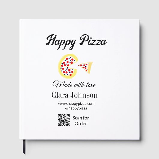 Pizza restaurant cafe pizzeria scan QR code order  ゲストブック (正面)