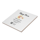 Pizza restaurant cafe pizzeria scan QR code order  タイル (側面)