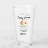 Pizza restaurant cafe pizzeria scan QR code order  タンブラーグラス (裏面)