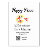 Pizza restaurant cafe pizzeria scan QR code order  テーブルナンバー (裏面)