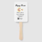 Pizza restaurant cafe pizzeria scan QR code order  ハンドファン (裏面)