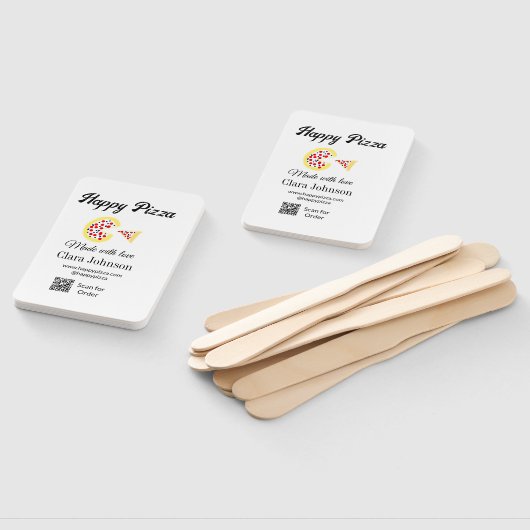 Pizza restaurant cafe pizzeria scan QR code order  ハンドファン (組立なし)