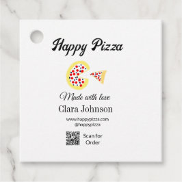 Pizza restaurant cafe pizzeria scan QR code order  フェイバータグ