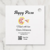 Pizza restaurant cafe pizzeria scan QR code order  フェイバータグ (裏面)