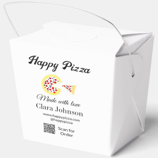 Pizza restaurant cafe pizzeria scan QR code order  フェイバーボックス (裏面)