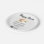 Pizza restaurant cafe pizzeria scan QR code order  ペーパープレート (アングル)