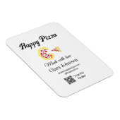 Pizza restaurant cafe pizzeria scan QR code order マグネット (右側)