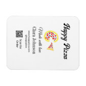 Pizza restaurant cafe pizzeria scan QR code order マグネット (横)