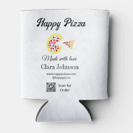 Pizza restaurant cafe pizzeria scan QR code order  缶クーラー