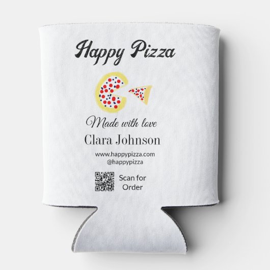 Pizza restaurant cafe pizzeria scan QR code order  缶クーラー (裏面)