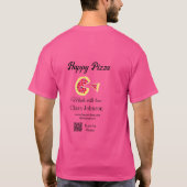 Pizza restaurant cafe pizzeria scan QR code order  Tシャツ (裏面)