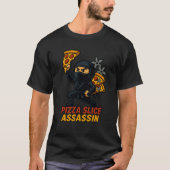 Pizza Slice Assassin – Ninja of the Cheesy Shadows Tシャツ (正面)