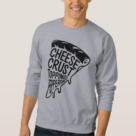 Pizza Slice Typography T-Shirt スウェットシャツ (正面)