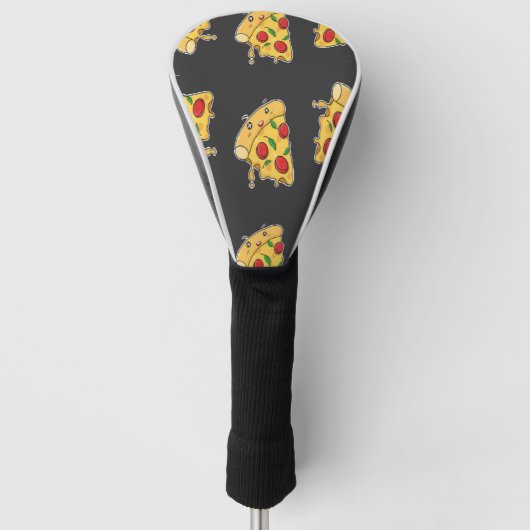 Pizza slices food character pattern ゴルフヘッドカバー (正面)