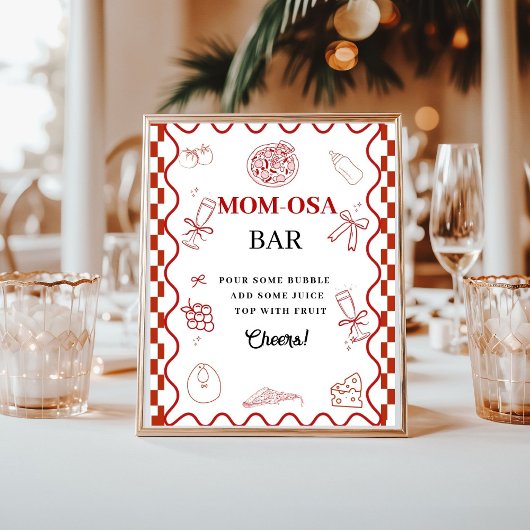 Pizza special delivery  baby shower Favor sign ポスター