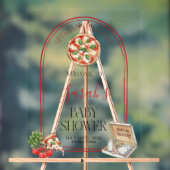 Pizza Special Delivery Baby Shower Welcome  アクリルサイン (ニュートラル)