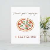 Pizza Station Custom Table Sign (スタンド正面)