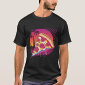 Pizza Synthwave 80s Retrowave Aesthetic Tシャツ (正面)