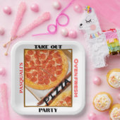Pizza Take Out Party NAME ペーパープレート (パーティー)