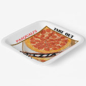 Pizza Take Out Party NAME ペーパープレート (傾斜あり)