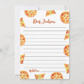 Pizza Time Capsuleモダン Noteメッセージカード サンキューカード (正面)