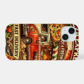 Pizza Time Funny Phone Case – Pizza Lover Design iPhone 15ケース (裏面横)
