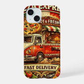 Pizza Time Funny Phone Case – Pizza Lover Design iPhone 15ケース (裏面)