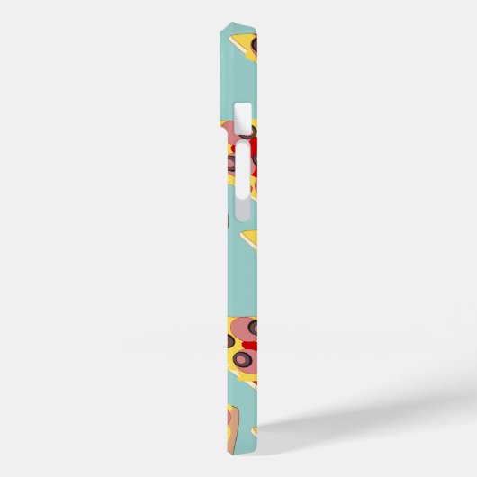 Pizza Trianglesおもしろいフードパターン追加イニシャル Case-Mate iPhoneケース (裏面 / 左)