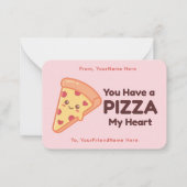Pizza Valentine Classroom Note Card  ノートカード (正面)