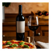 Pizza & Wine Art ポスター (正面)