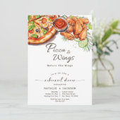 Pizza & Wings Before The Rings Rehearsal Dinner 招待状 (スタンド正面)