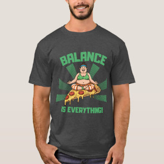Pizza Yoga Balance Is Everything Funny boy Tシャツ